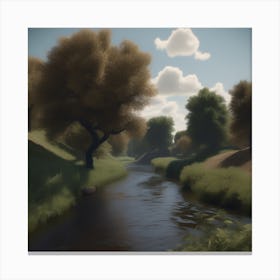 River In The Woods 8 Canvas Print