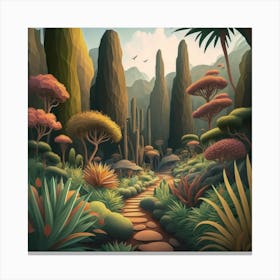 Low Poly Landscape Canvas Print