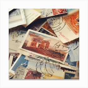 Postage Stamps 19 Canvas Print