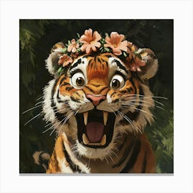 Tiger In A Crown Toile