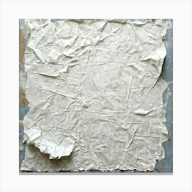 Abstract Art Featuring A Crumpled White Sheet Surface Rich With Texture Showcasing Wrinkles And Cre (2) Canvas Print