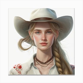 Cowgirl beauty Canvas Print