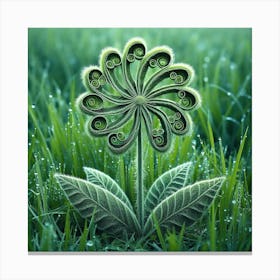 Flower In The Grass Canvas Print