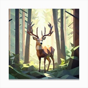 Deer In The Forest 74 Canvas Print