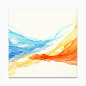 Abstract Blue and Orange Twirl Canvas Print