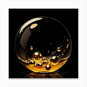 Gold Bubbles Canvas Print