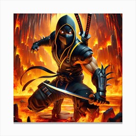 Hellfire Ninja 1 Canvas Print