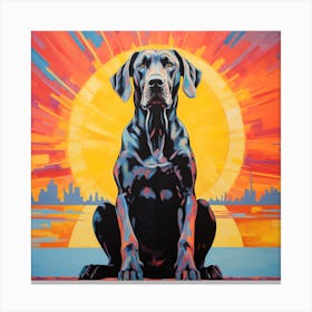 Great Dane Sun Canvas Print