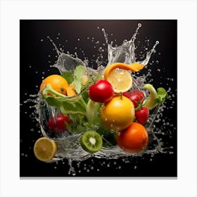 Splashing Fruit 4 Canvas Print