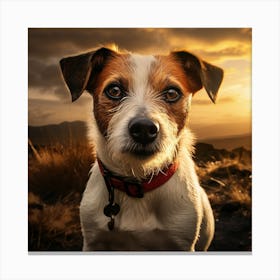 Sunset Dog 1 Canvas Print