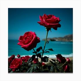 Roses On The Beach 13 Canvas Print