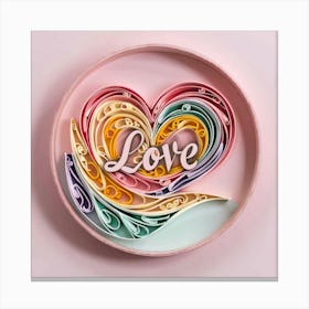 Love Quilling Canvas Print