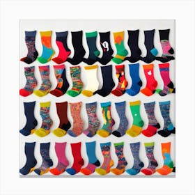 Colorful Socks Canvas Print