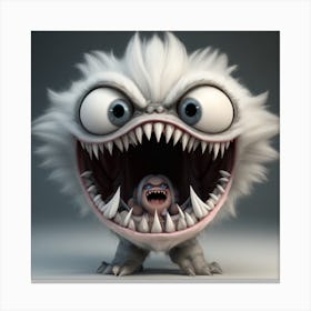 Dreamshaper V7 A 3d Hd Monster Face Big Eyes Clearly Visible 0 Canvas Print