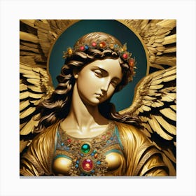 Gods Golden Angel Canvas Print