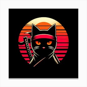 Samurai Cat Canvas Print