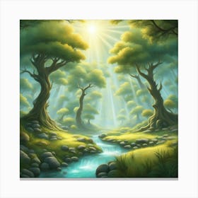 Forest In The Sun Canvas Print