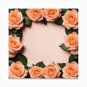 Frame Of Roses 3 Canvas Print