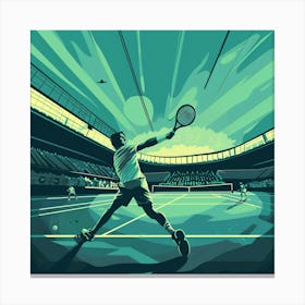 Tennis Player In Action 1 Canvas Print