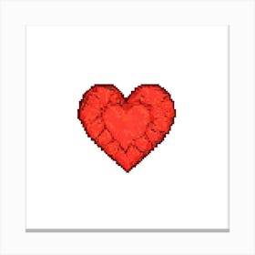 Pixel Heart 2 Canvas Print