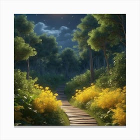 Path To The Moon Canvas Print