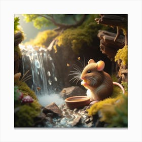 Mouse In The Forest 2 Canvas Print