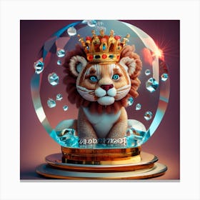 El Rey Leon Baby En Una Bola De Cristal Con Diam (1) Canvas Print