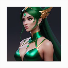 Emerald Goddess Canvas Print