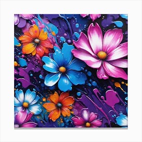 Colorful Flowers 28 Canvas Print