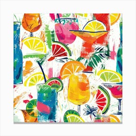 Tropical Drinks Canvas Print