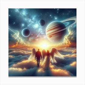 Angels In The Sky 3 Canvas Print