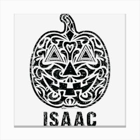 Vintage Isaac Halloween Sugar Skull Design Canvas Print