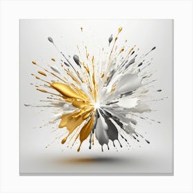 Fiore Dorato  Abstract Painting Canvas Print