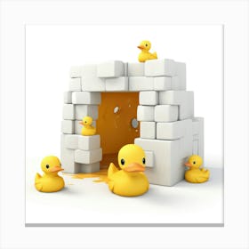 Ducks In A House Canvas Print