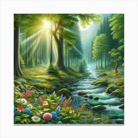 Forest Stream 2 Canvas Print