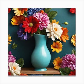 Flowers In A Vase 63 Canvas Print