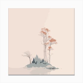 Trees On An Island Canvas Print