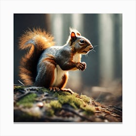 Squirrel In The Forest 176 Canvas Print