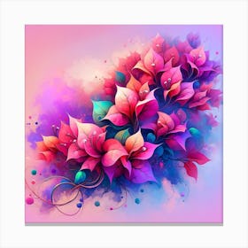 Abstract Flower Painting Canvas Print