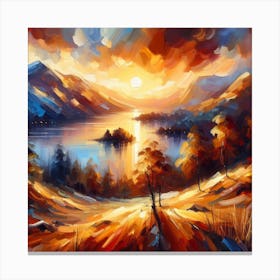 Sunset In The Mountains 1 Canvas Print