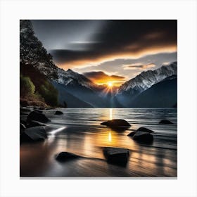 Sunrise Over Lake Tekapo Canvas Print