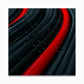 Abstract Red And Black Lines Canvas Print