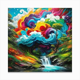 Psychedelic Tree Canvas Print