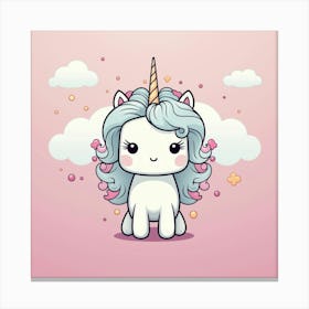 Cute Unicorn 38 Canvas Print