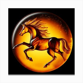 Horse Zodiac Sign Canvas Print