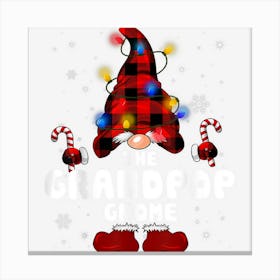 The Grandpop Gnome Buffalo Plaid Christmas Tree Light Funny Canvas Print