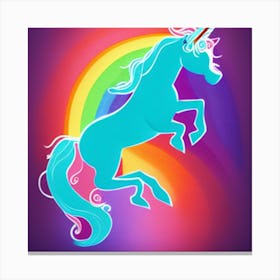 Unicorn With Rainbow Canvas Print
