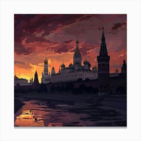 Sunset In Moscow 1 Canvas Print