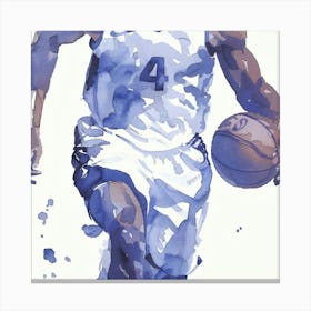 Basketball Player Dribbling 6 Canvas Print