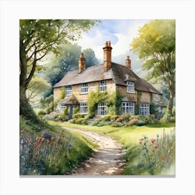 Cottage In The Country Canvas Print